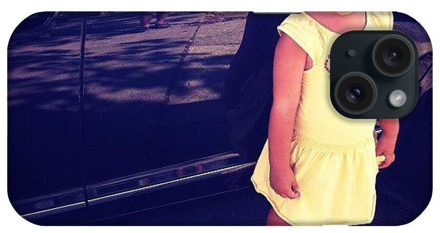 Cute iPhone Case featuring the photograph #yellow #pretty #cute #dress #little by Alex Mamutin