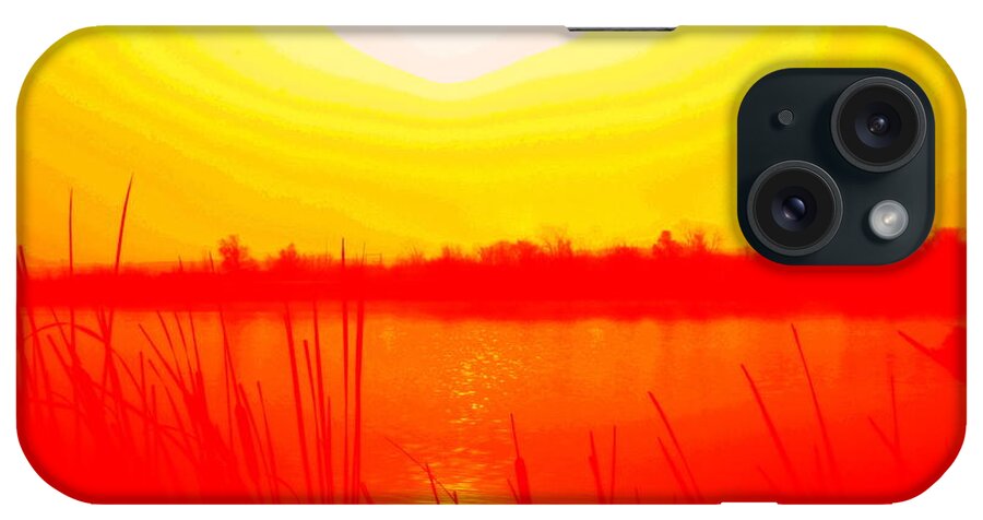 Sunset iPhone Case featuring the photograph Yellow Tangerine Day by Julie Lueders 