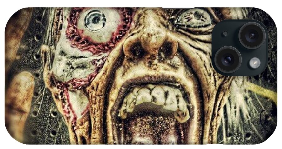 Awesome iPhone Case featuring the photograph #zombie In #hdr! Halloween Is Near Are by Travis Albert