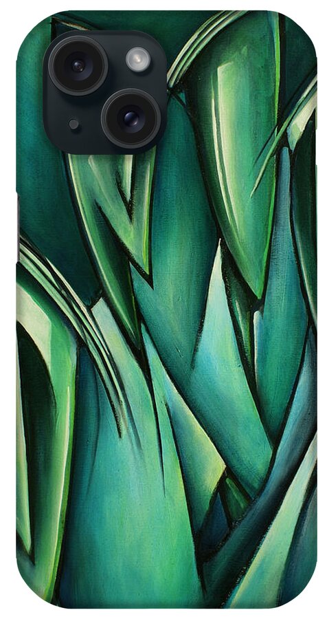 Figurative iPhone Case featuring the painting ' Strange Space' by Michael Lang