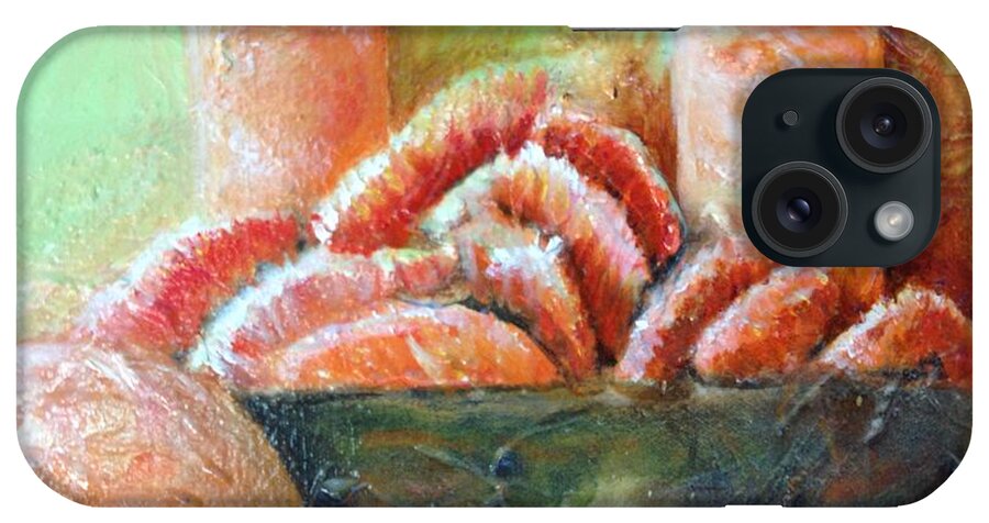 Still Life iPhone Case featuring the painting Mandarin oranges by Chuck Gebhardt