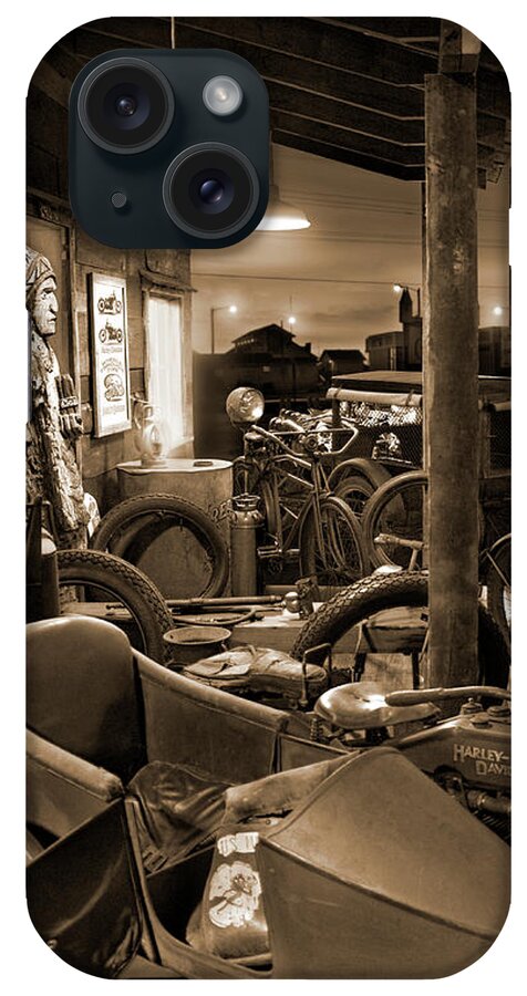 Motorcycle Shop iPhone Case featuring the photograph The Motorcycle Shop by Mike McGlothlen