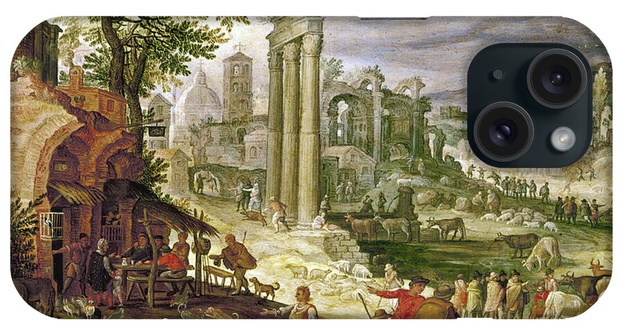 16th Century iPhone Case featuring the painting Roman Forum, 16th Century #0124031 by Granger
