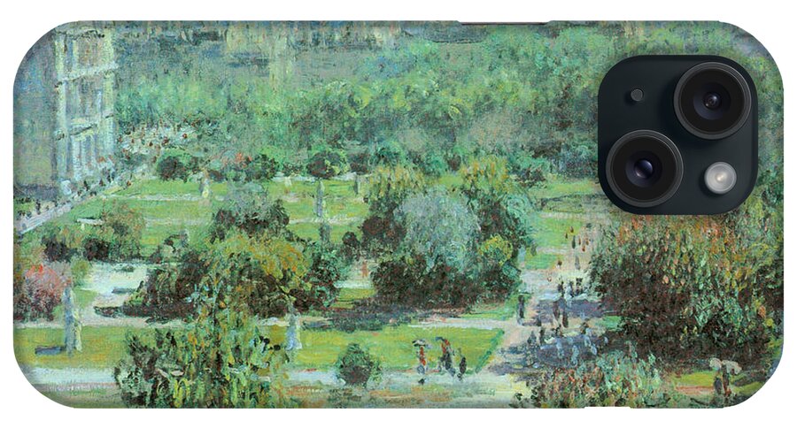 Tuileries Gardens iPhone Case featuring the painting Tuileries Gardens by Claude Monet