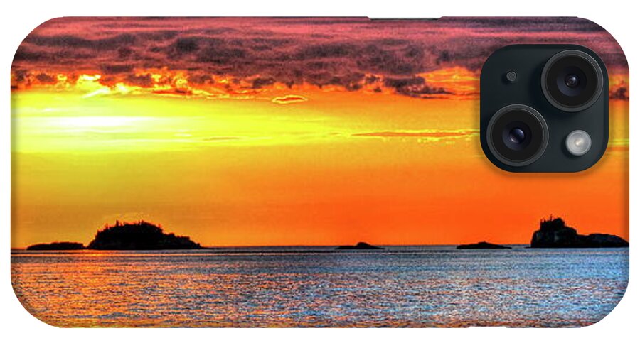 After Rising Well Before Dawn When Staying In Rock Harbor iPhone Case featuring the photograph A Glorious Morning on Lake Superior #2 by Don Mercer