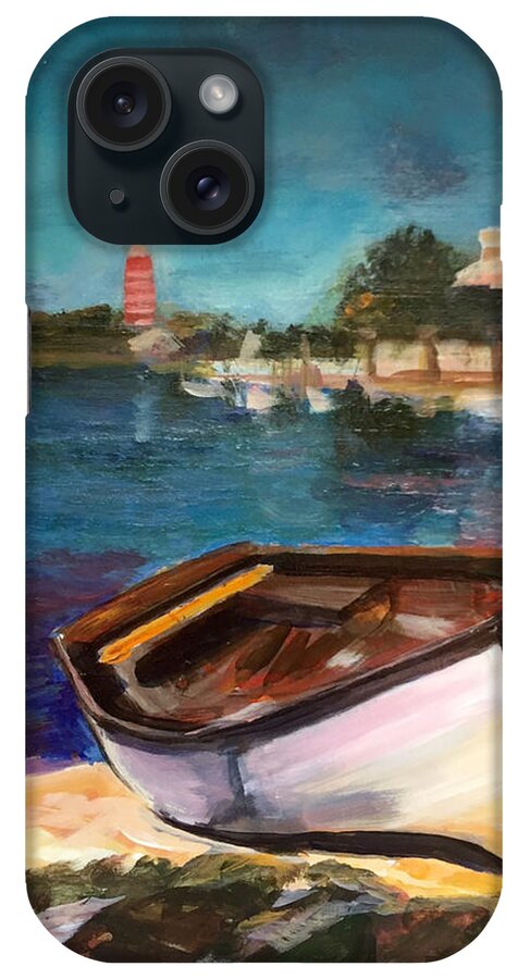Abaco iPhone Case featuring the painting Abaco Dinghy #2 by Josef Kelly