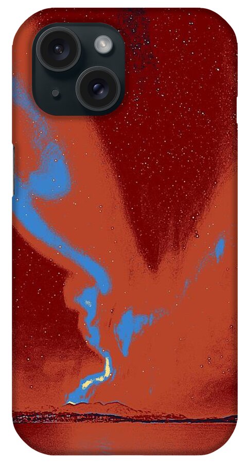 Nature iPhone Case featuring the painting Abisko, Sweden, The northern light 2 #1 by Celestial Images