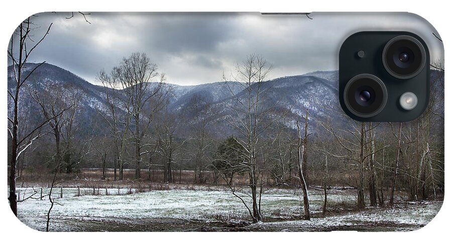 Smoky Mountains iPhone Case featuring the photograph Across The Winter Valley #1 by Mike Eingle