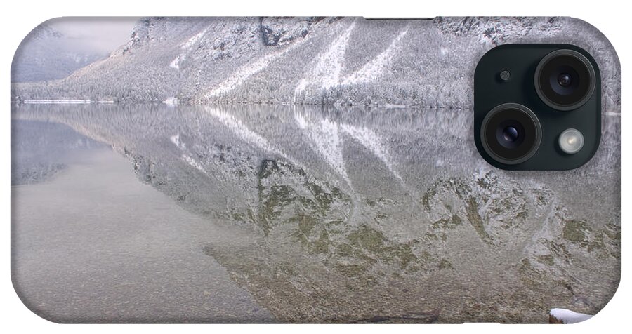 Winter iPhone Case featuring the photograph Alpine winter reflections #1 by Ian Middleton