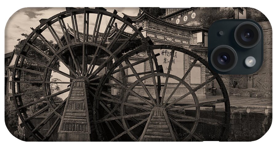 Asia iPhone Case featuring the photograph Ancient Chinese Waterwheels #1 by Michele Burgess