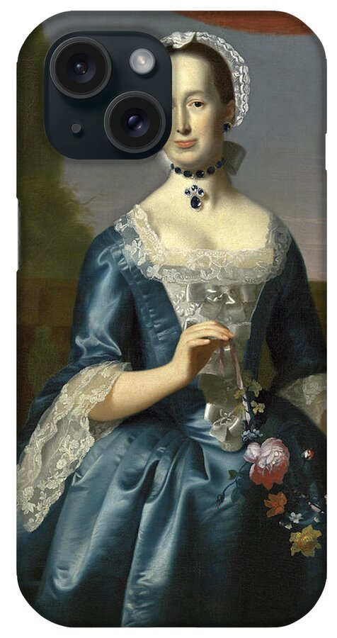 John Singleton Copley iPhone Case featuring the painting Anne Fairchild Bowler. Mrs. Metcalf Bowler #1 by John Singleton Copley