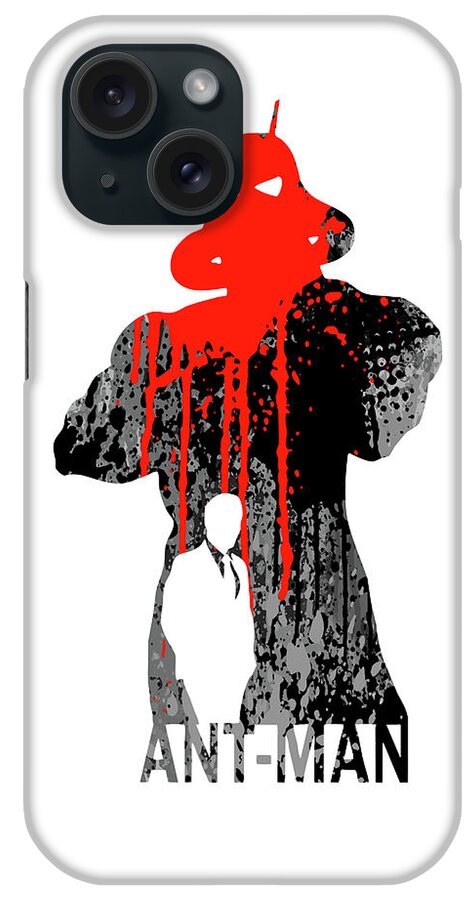 Superheroes iPhone Case featuring the painting ANT-man #1 by Art Popop