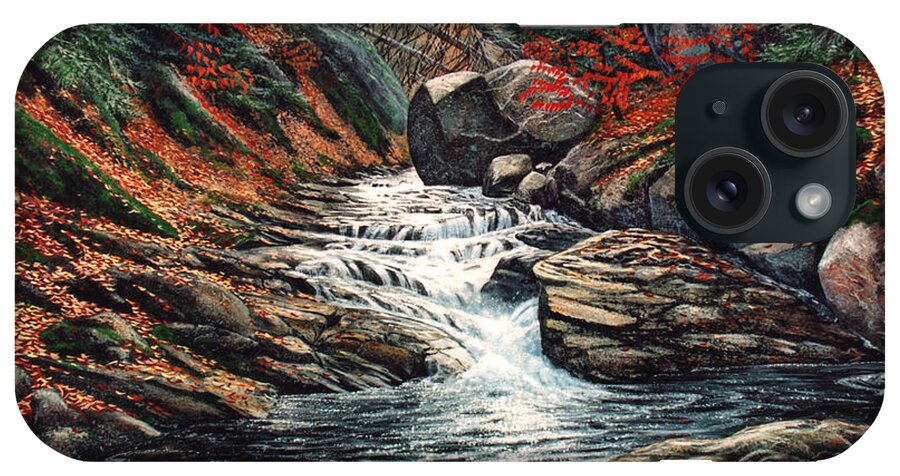 Autumn Brook iPhone Case featuring the painting Autumn Brook by Frank Wilson