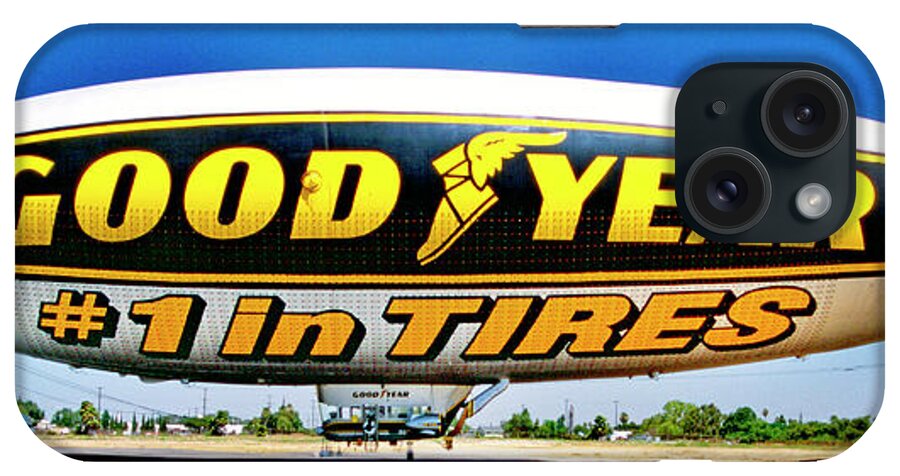 Goodyear iPhone Case featuring the photograph My Goodyear Blimp Ride by Paul W Faust - Impressions of Light