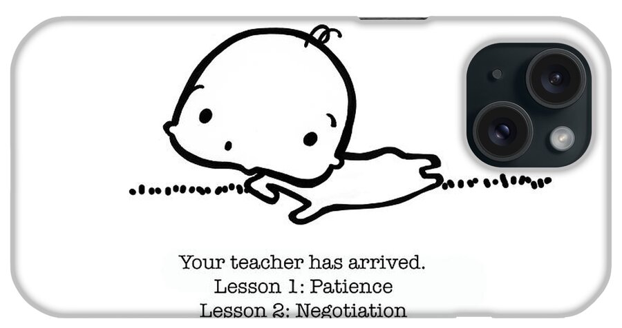 Baby iPhone Case featuring the drawing Baby Teacher #1 by Leanne Wilkes