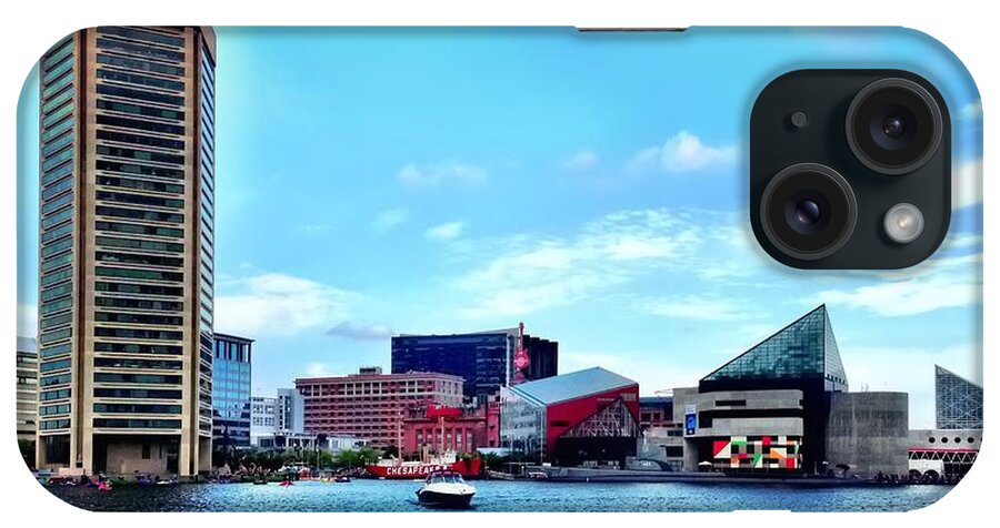 Baltimore Harbor iPhone Case featuring the photograph Baltimore's Inner Harbor #1 by Chris Montcalmo