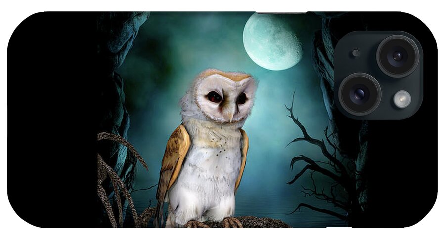 Barn Owl iPhone Case featuring the digital art Barn Owl #1 by John Junek
