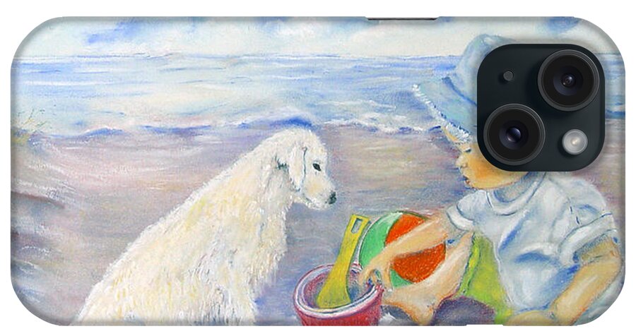 People iPhone Case featuring the painting Beach Boy #1 by Loretta Luglio