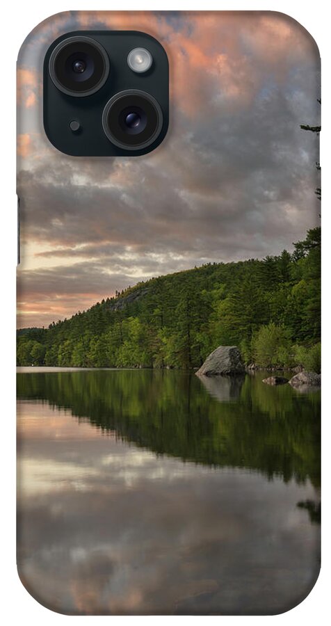 #bear#pond#waterford#transitions#spring#sunet#maine#landscape iPhone Case featuring the photograph Bear Pond Reflections #1 by Darylann Leonard Photography