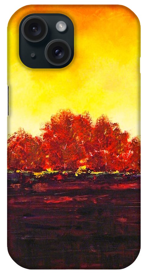 Acrylic iPhone Case featuring the painting Big Red #1 by William Renzulli