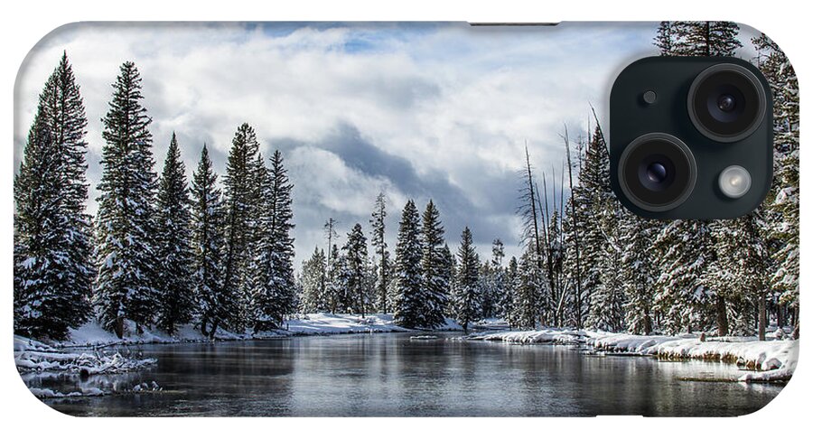 Big Springs In Winter iPhone Case featuring the photograph Big Springs in Winter Idaho Journey Landscape Photography by Kaylyn Franks by Kaylyn Franks