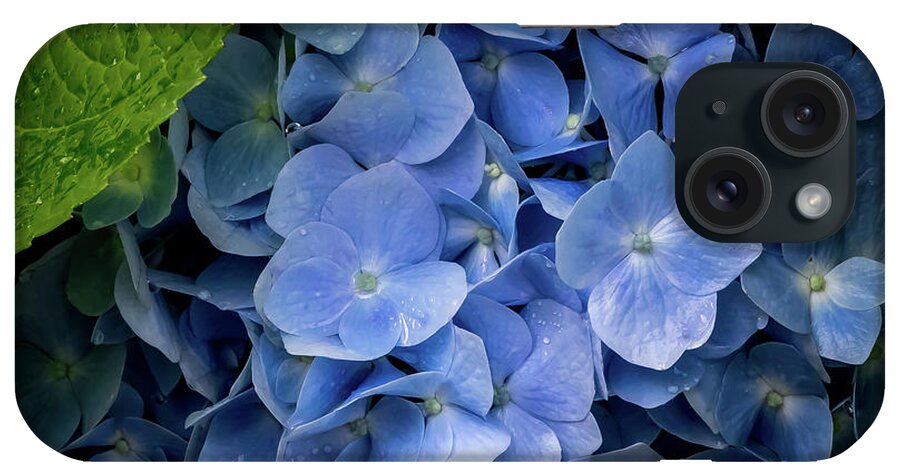 Flower iPhone Case featuring the digital art Blue Hydrangea #1 by Ed Stines