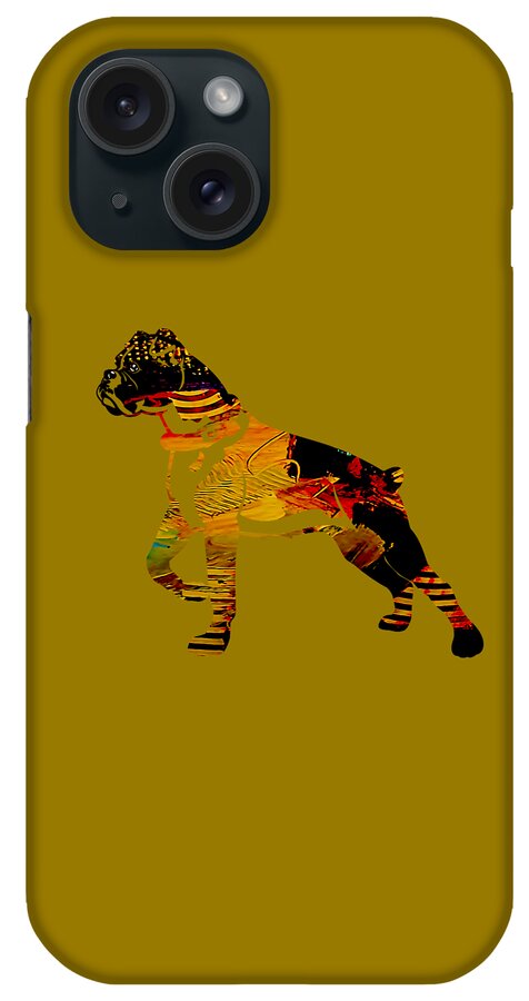 Boxer iPhone Case featuring the mixed media Boxer Collection #1 by Marvin Blaine