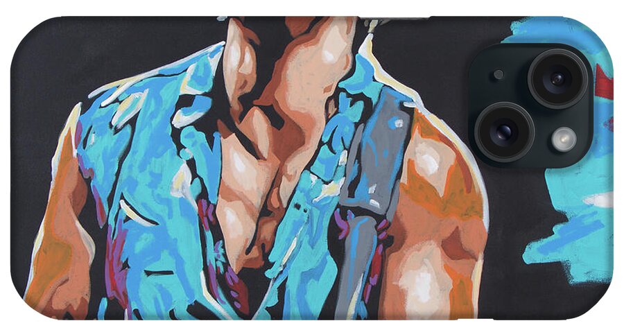 Bruce Springsteen iPhone Case featuring the painting Bruce Springsteen #1 by Katia Von Kral
