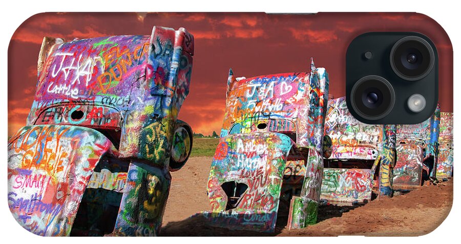 Cadillac iPhone Case featuring the photograph Cadillac Ranch #1 by Carolyn D'Alessandro