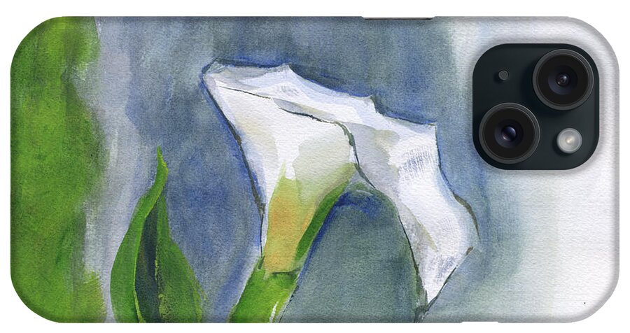 Calla Lily iPhone Case featuring the painting Calla Lily #1 by Frank Bright
