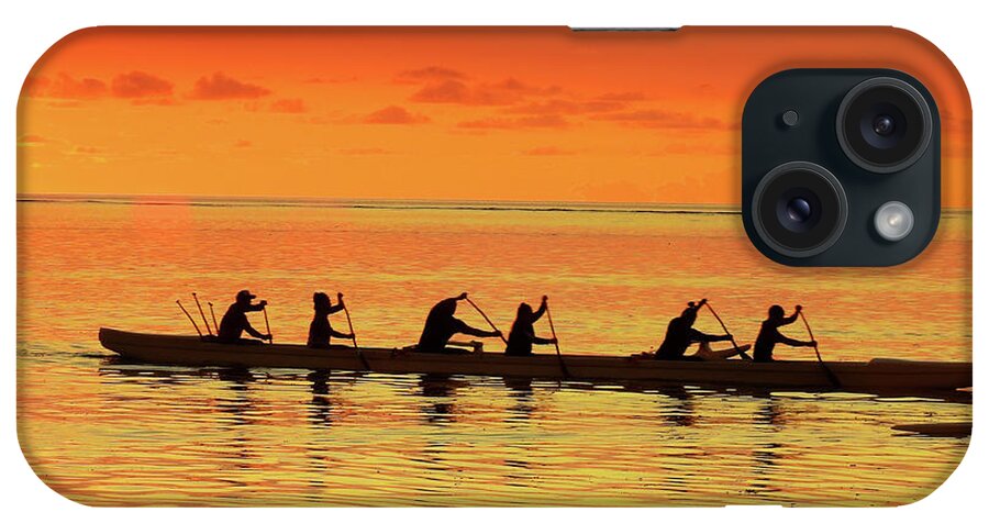 Outrigger Canoeing iPhone Case featuring the photograph Canoe Practice #1 by Scott Cameron