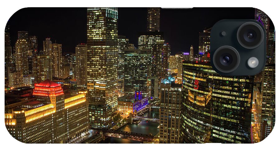 Raf Winterpacht iPhone Case featuring the photograph Chicago Nightscape #1 by Raf Winterpacht
