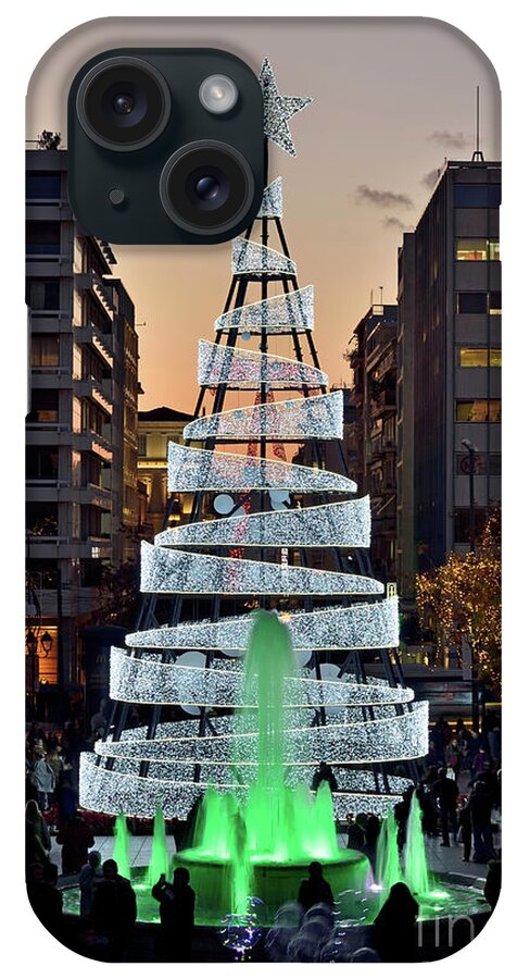 Christmas iPhone Case featuring the photograph Christmas tree in Syntagma square #1 by George Atsametakis