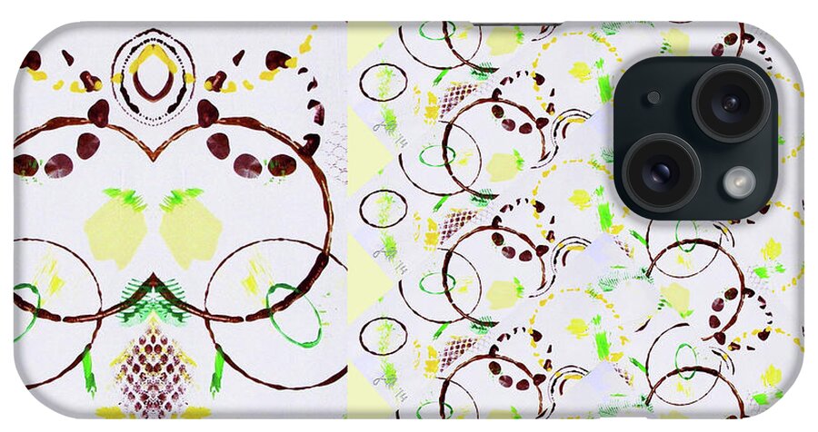 Lori Kingston iPhone Case featuring the painting Circle Obsession 4 #1 by Lori Kingston
