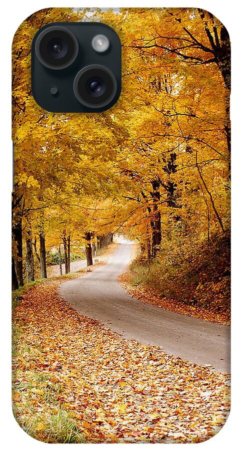 Fall iPhone Case featuring the photograph Cloudland Rd., Woodstock VT #2 by Butch Lombardi