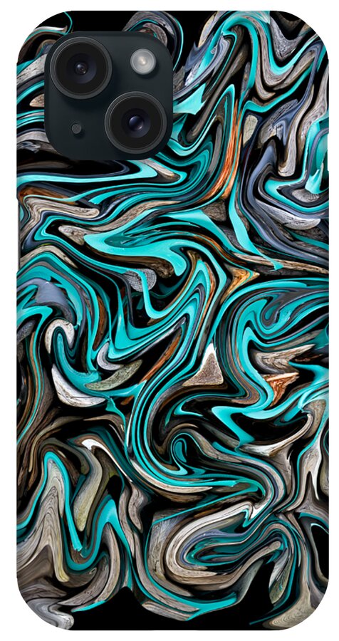 Distort iPhone Case featuring the digital art Convoluted Blue Transparency by Robert Woodward