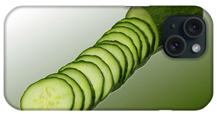 Fresh Fruit iPhone Case featuring the photograph Cool as a Cucumber Slices #1 by David French