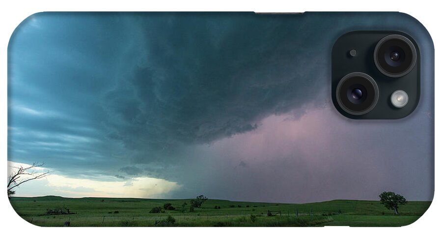 Clouds iPhone Case featuring the photograph DDP DJD Clouds over Tallgrass Prairie National Preserve_DSC2242 #1 by David Drew