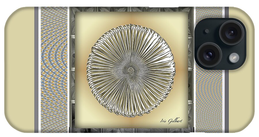Abstract iPhone Case featuring the digital art Disc #2 #2 by Iris Gelbart