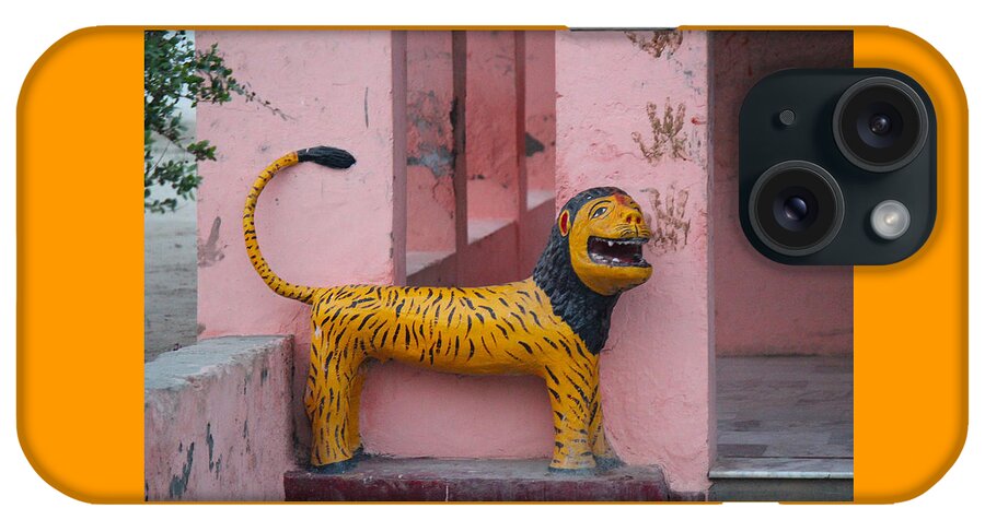Durga iPhone Case featuring the photograph Durga's Lion, Vrindavan #1 by Jennifer Mazzucco