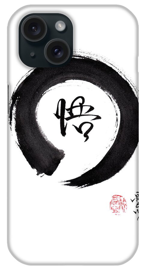 Enso iPhone Case featuring the painting Enlightenment by Oiyee At Oystudio