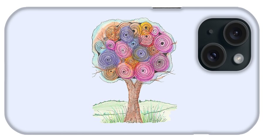 Colors iPhone Case featuring the mixed media Family Tree #1 by Ruth Dailey