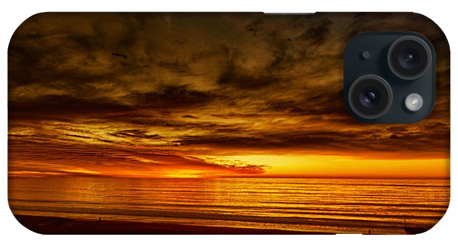 Sunset iPhone Case featuring the photograph Flaming Sunset #1 by Joseph Hollingsworth