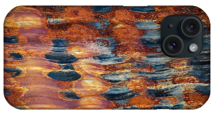 Winter Snow Cold Texture White Minimal Sky Rust Blue Orange Ripp iPhone Case featuring the photograph Float On #1 by Sandra Parlow