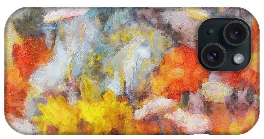 Flowers iPhone Case featuring the painting Floral Mix by Claire Bull