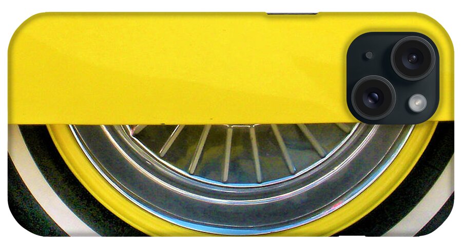 Antique Cars iPhone Case featuring the photograph Ford Yellow A #1 by Christine McCole