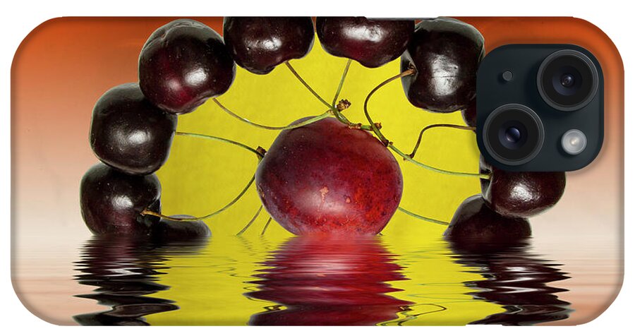 Fresh Fruit iPhone Case featuring the photograph Fresh Cherries and Plums #1 by David French