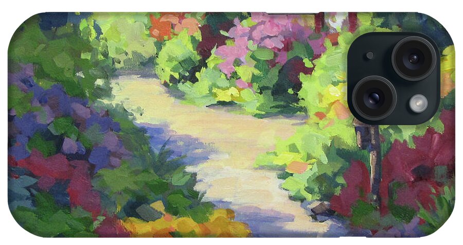Garden iPhone Case featuring the painting Garden Path #1 by Karen Ilari