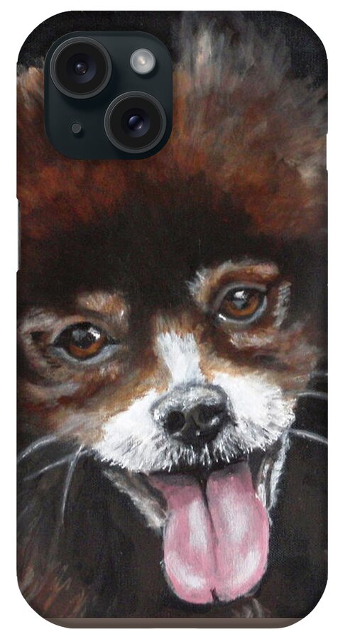 Pomeranian iPhone Case featuring the painting Grace #1 by Carol Russell