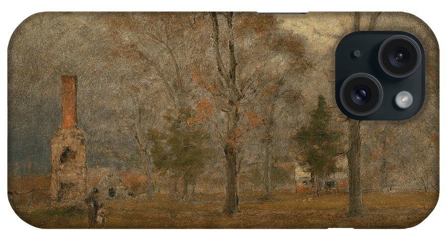 George Inness iPhone Case featuring the painting Gray Day, Goochland #2 by George Inness